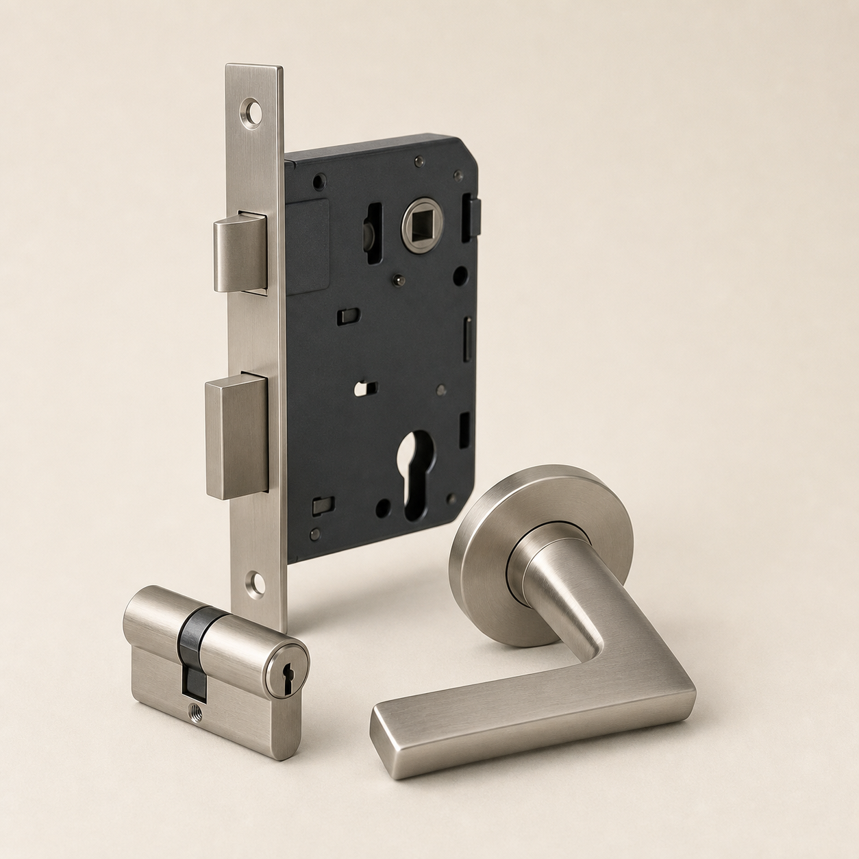 Unbranded door lock and hardware set
