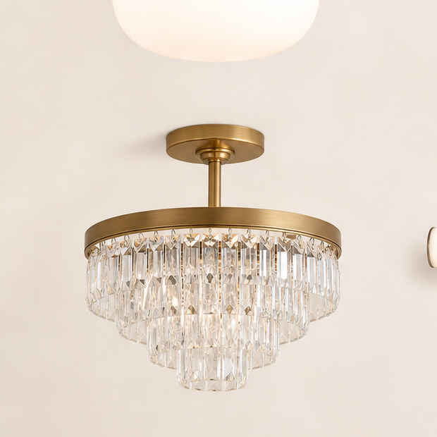 Crystal ceiling chandelier example
