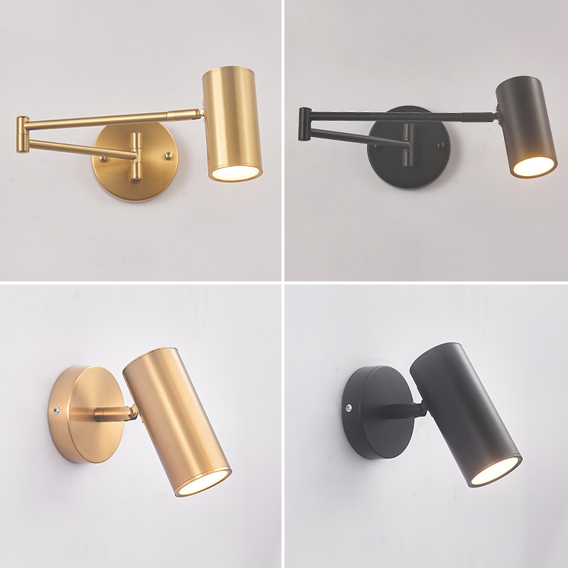Swing arm reading wall light example